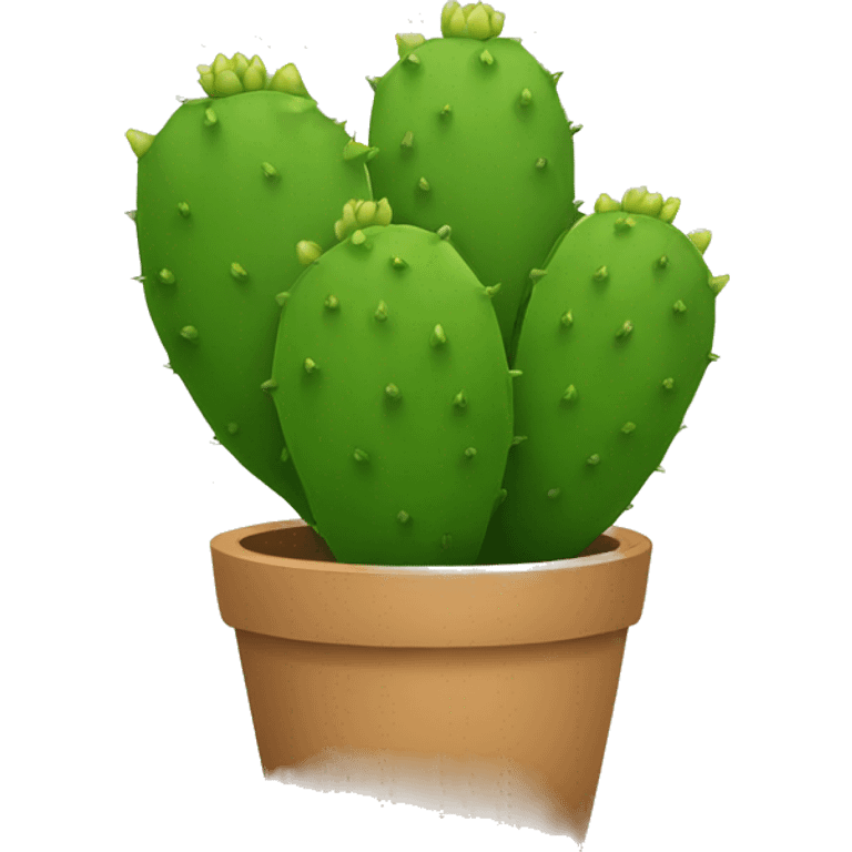 round Nopal without pot emoji