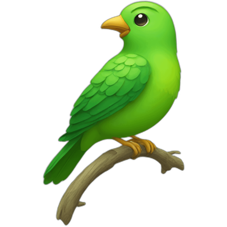 Green bird Happy emoji