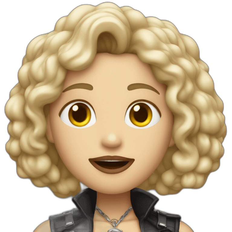 Madonna sings in leather outfit emoji