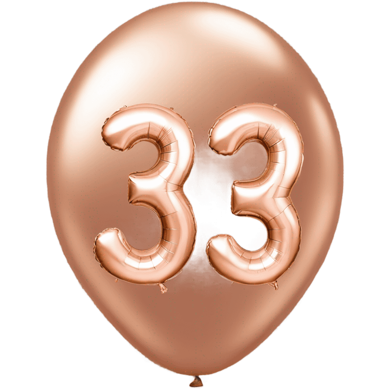 Rose gold number 30 balloon emoji