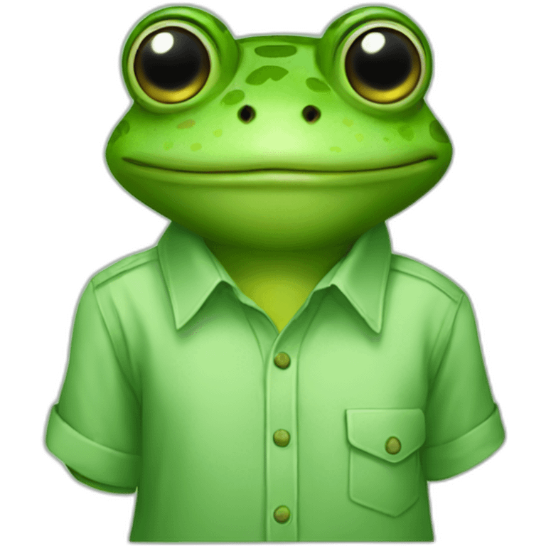 Frog in shirt emoji