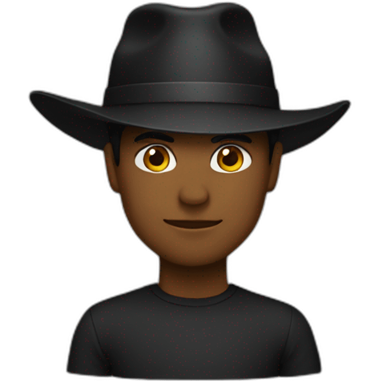 black hat only emoji