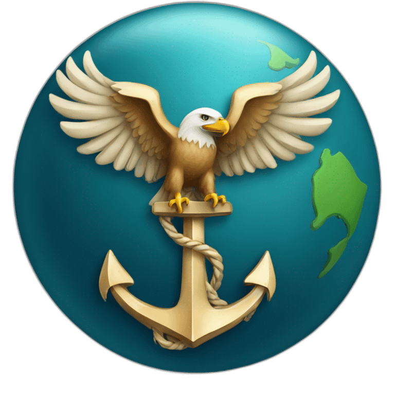 eagle globe anchor emoji