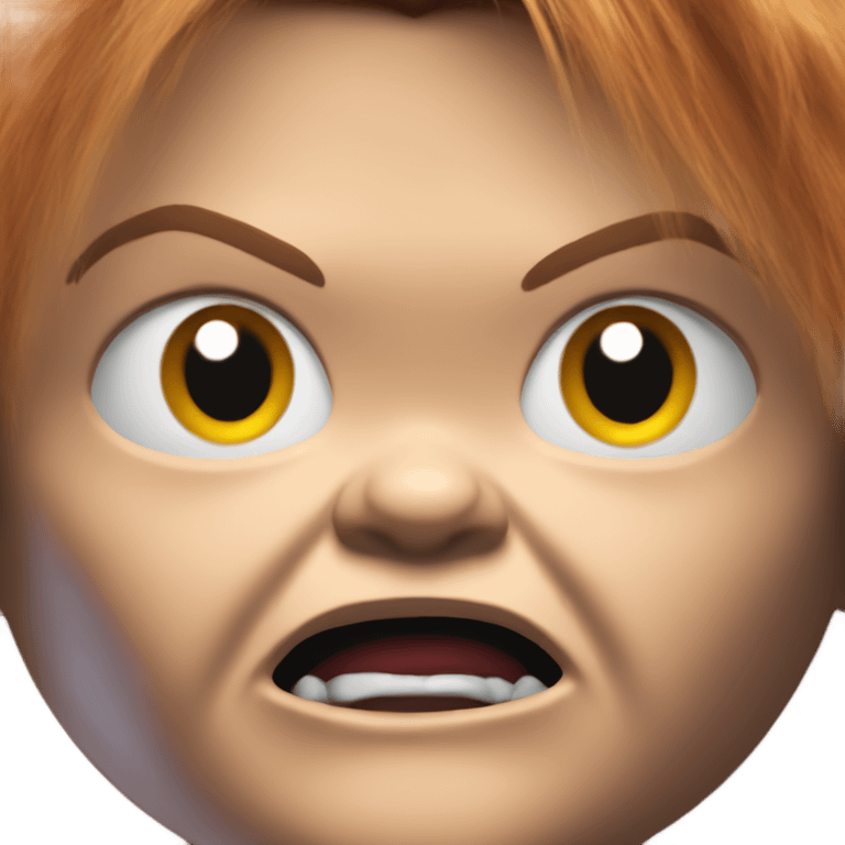 Chucky doll angry emoji