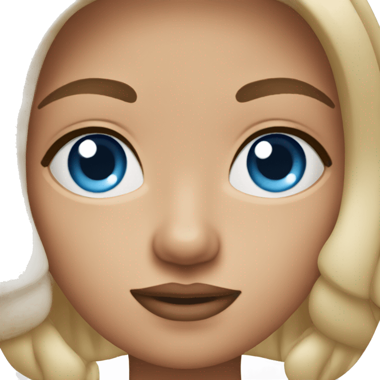 Memoji (blue eyes, thicker eyebrows) emoji