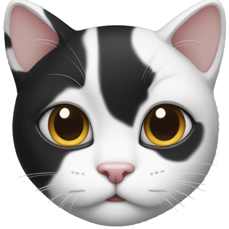 Black-white cat emoji