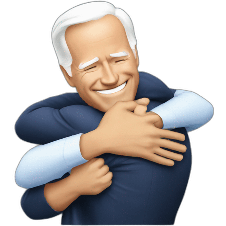 Mark Rutte hugging Joe Biden emoji