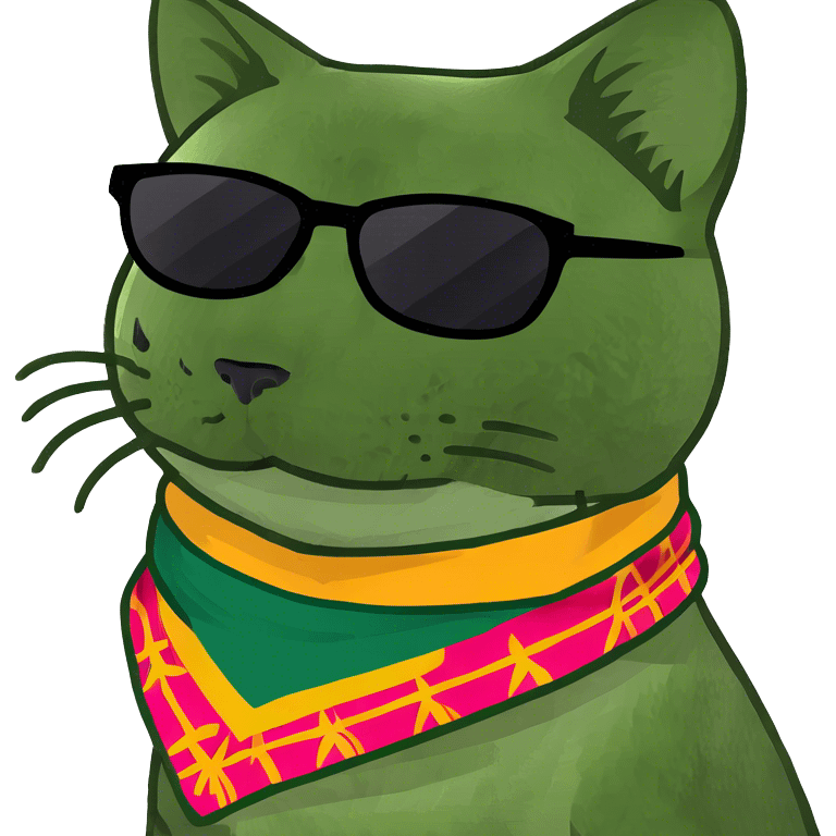 Cat with sunglasses emoji