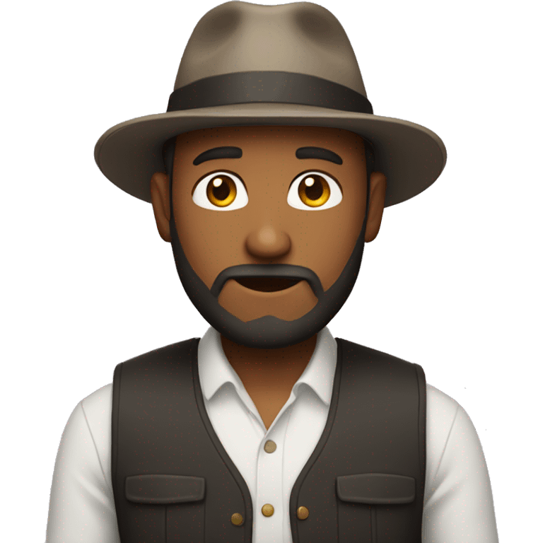 Guy with a hat and beard  emoji