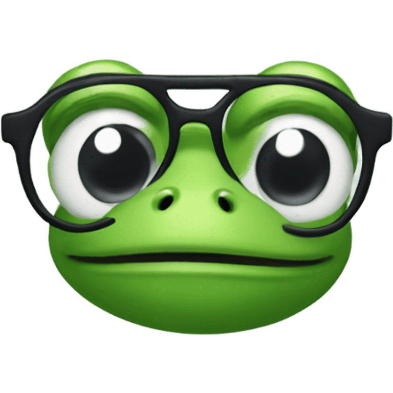 froge with glasses showing like emoji