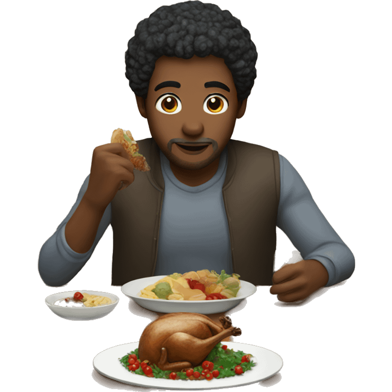 Night Christmas dinner emoji