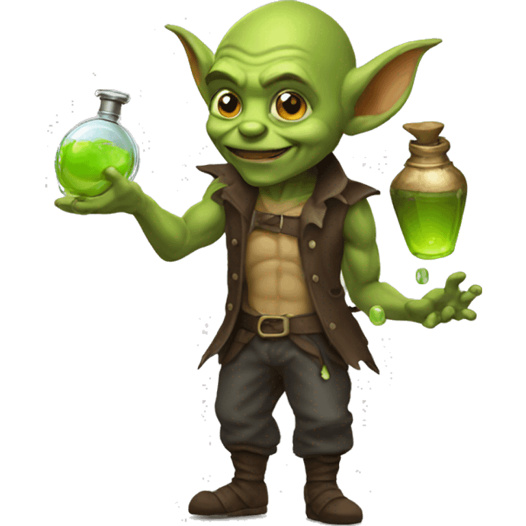 male-goblin that is putting perfume on himself  emoji