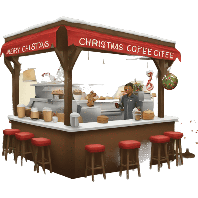 Christmas coffee shop emoji