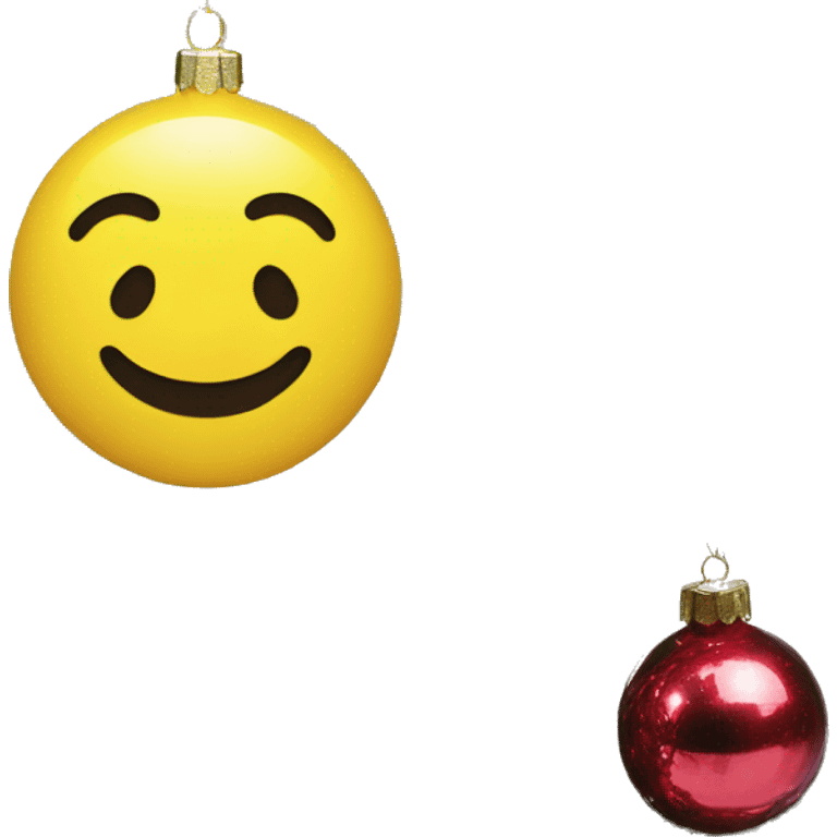 new year toy on christmas’s tree 1990 emoji