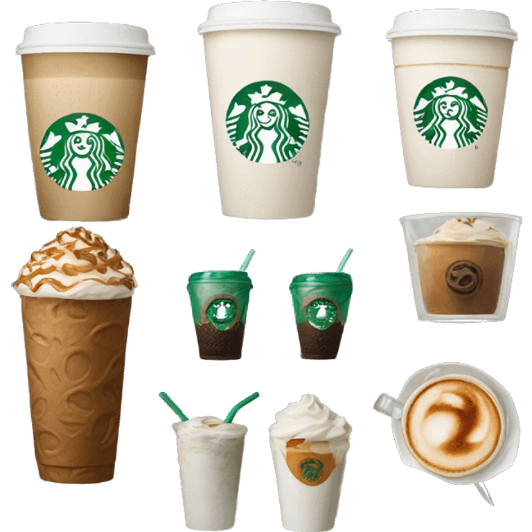 Одно новогоднее кофе Starbucks  emoji