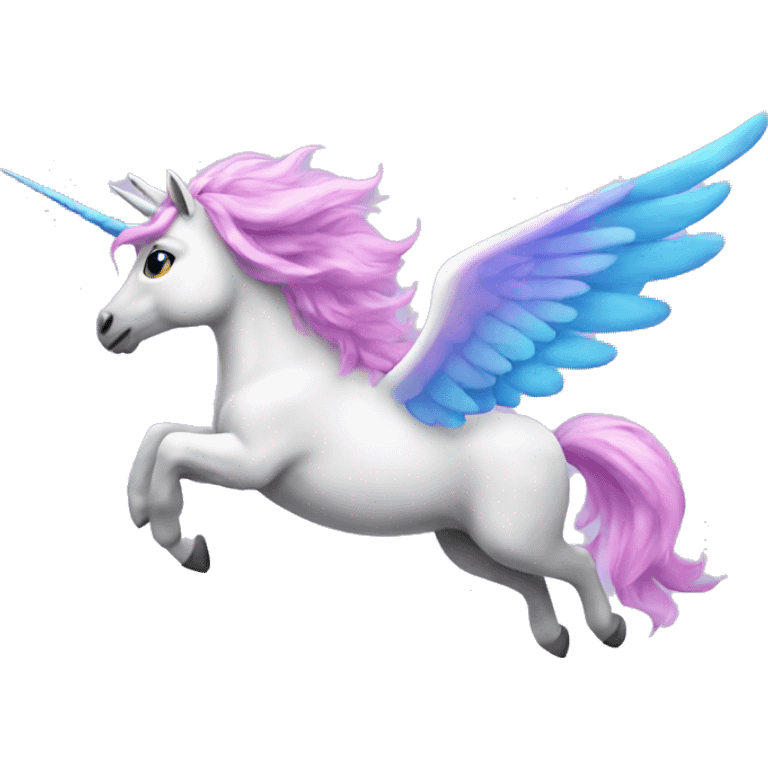 Unicorn flying emoji