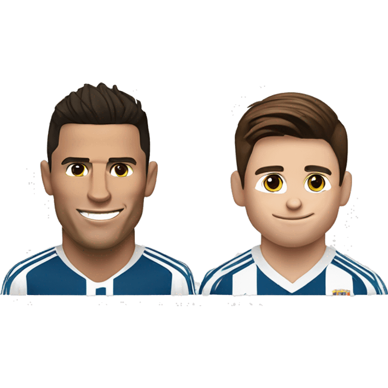 Cristiano Ronaldo y Messi emoji