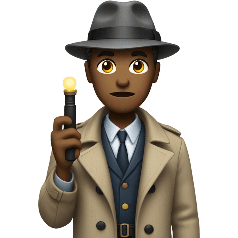 Detective with a flashlight emoji