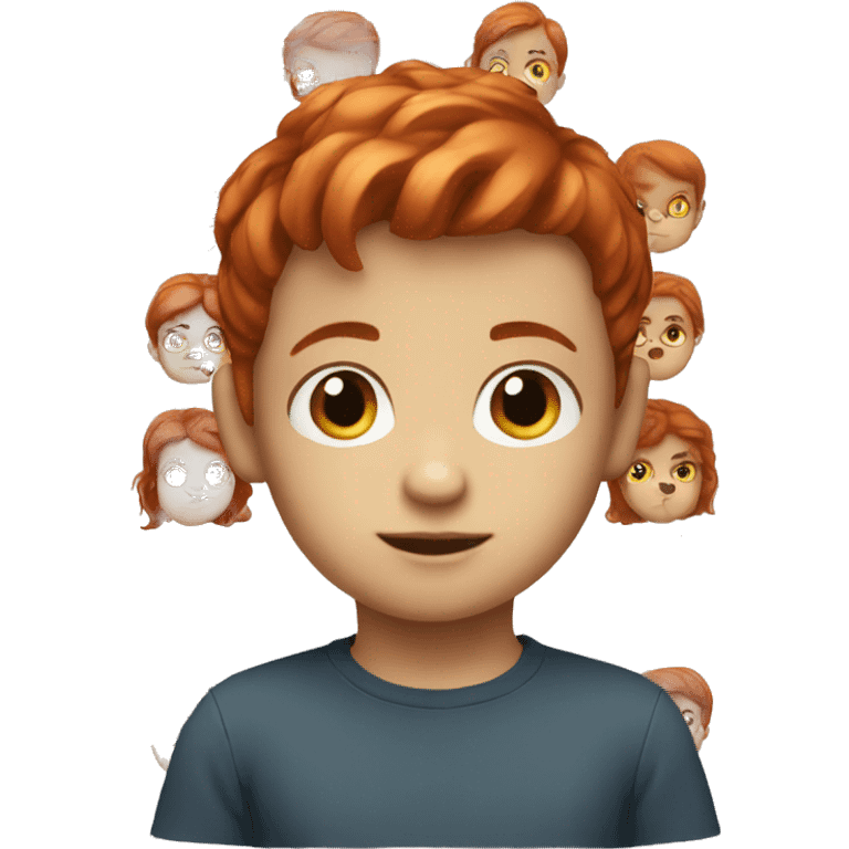 White toddler boy red hair emoji