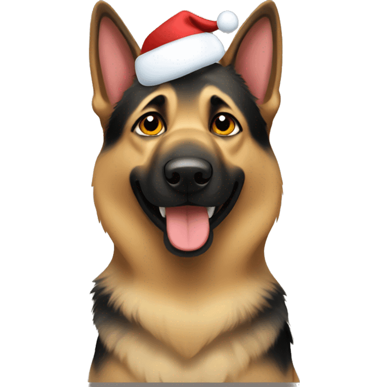 Christmas german shepherd emoji