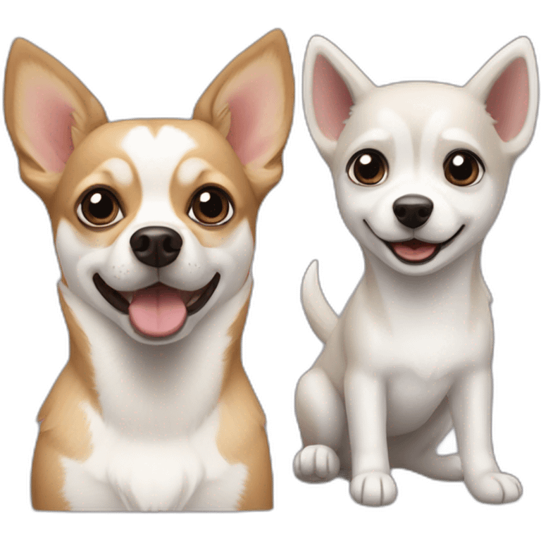 Chihuahua Dog and Husky Dog Mix emoji