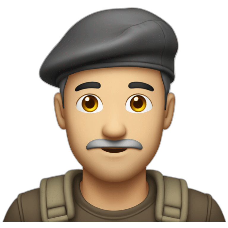 homme avec un beret sans barbe blanc bien habiller facon pickies blinder emoji