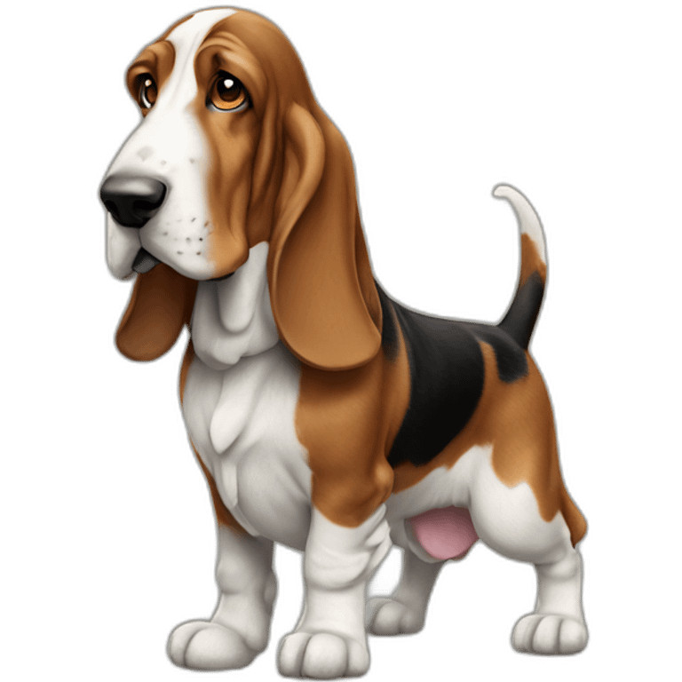 Dog basset hound full-height emoji