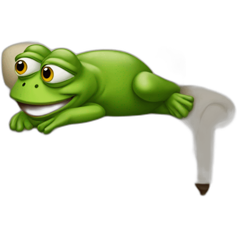 pepe lying in sofa emoji