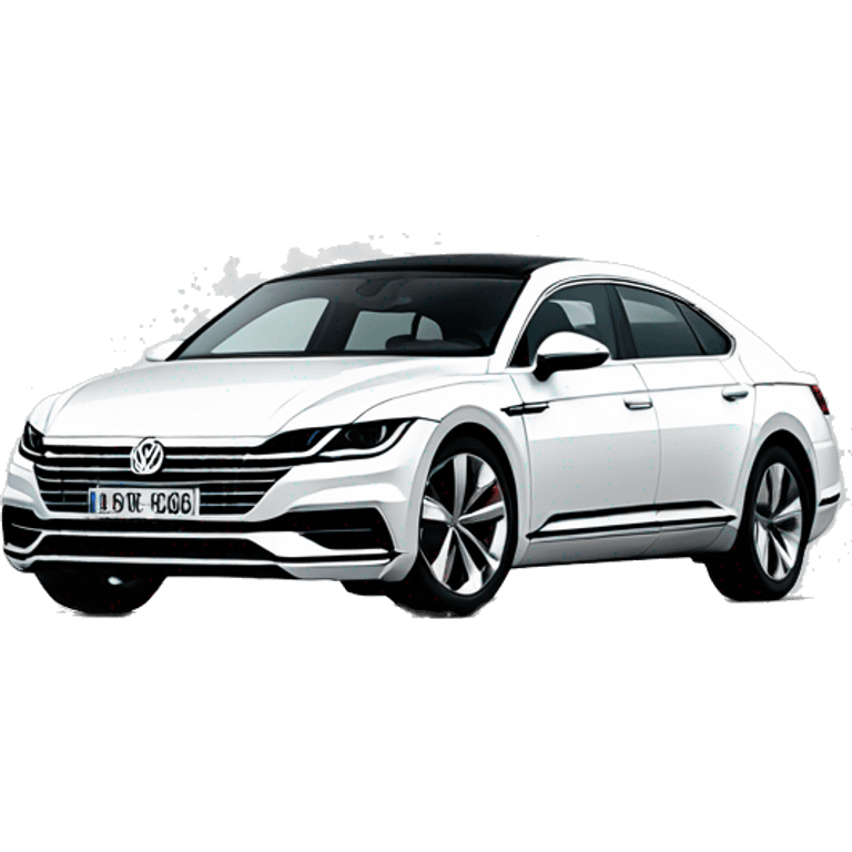 volkswagen arteon car white Front view emoji