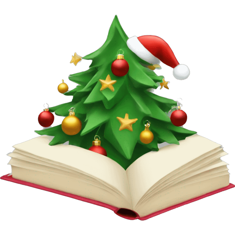 Open book about Christmas emoji