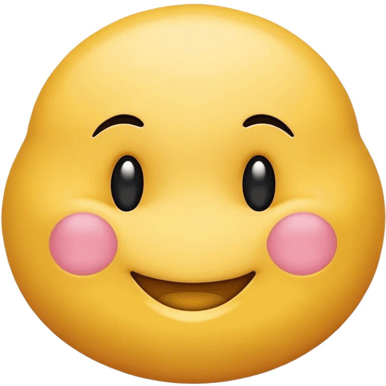 The regular smiley face emoji but chubby  emoji