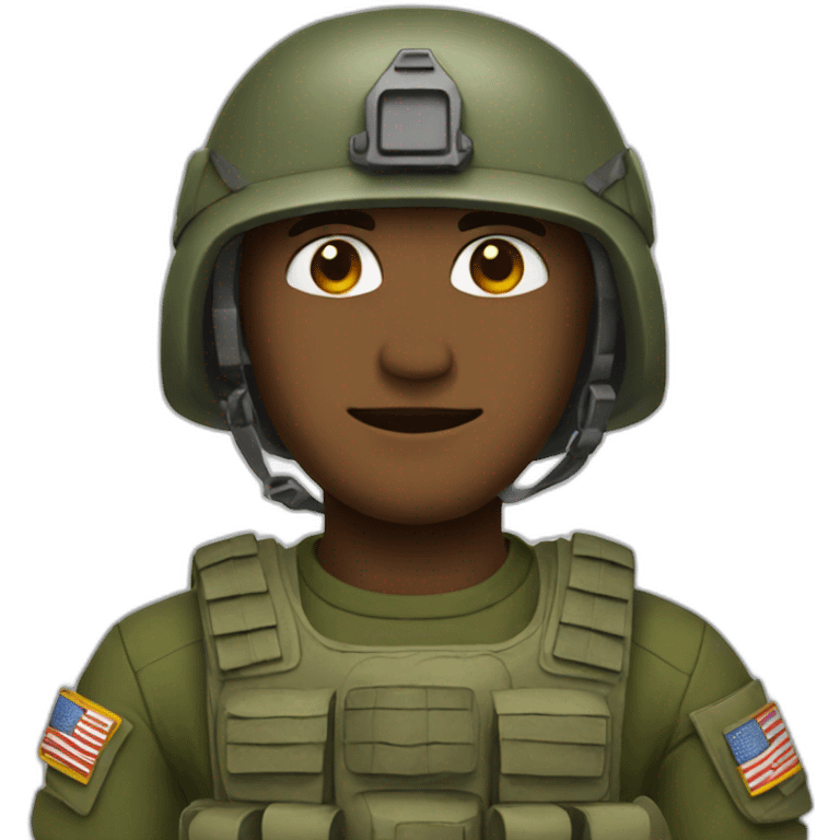 Man with army helmet emoji