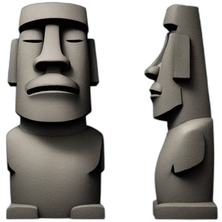 Moai that make with brick emoji