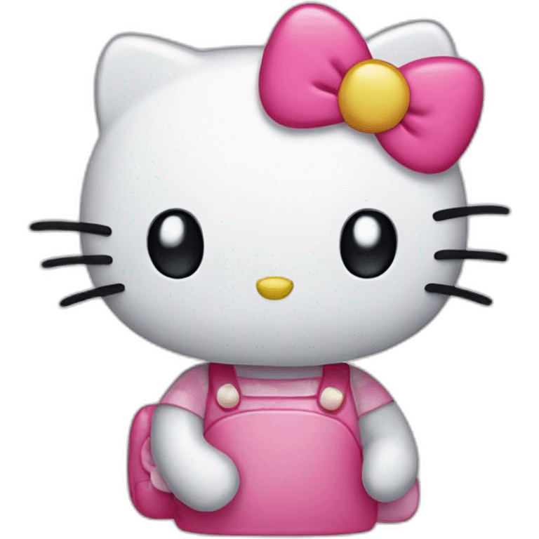 Hello kitty using iphone emoji