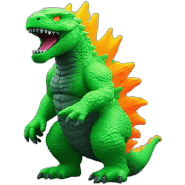 Godzilla fluo toy emoji