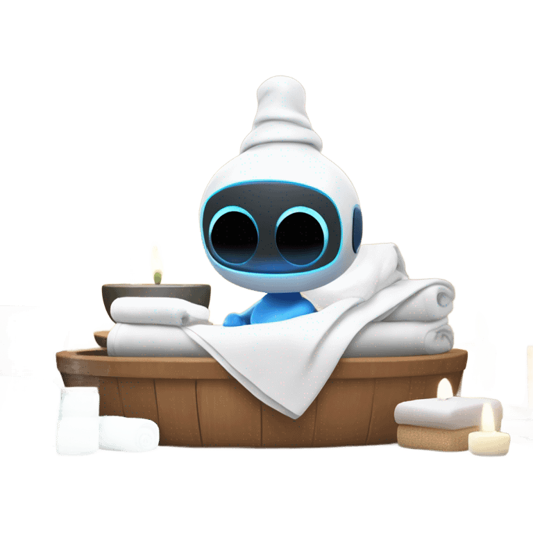 Astro bot in spa emoji