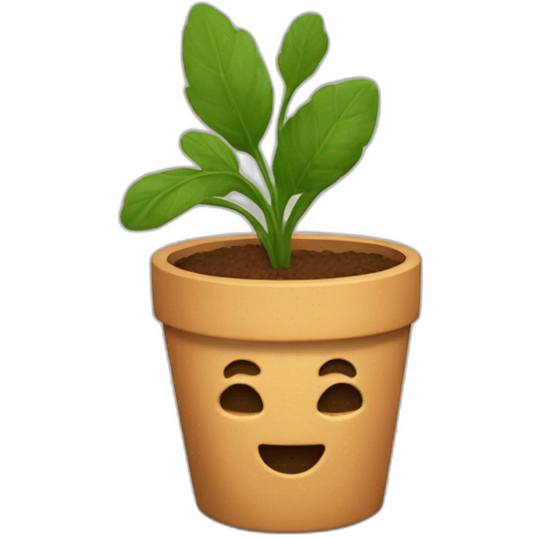 Flowerpot cracker emoji