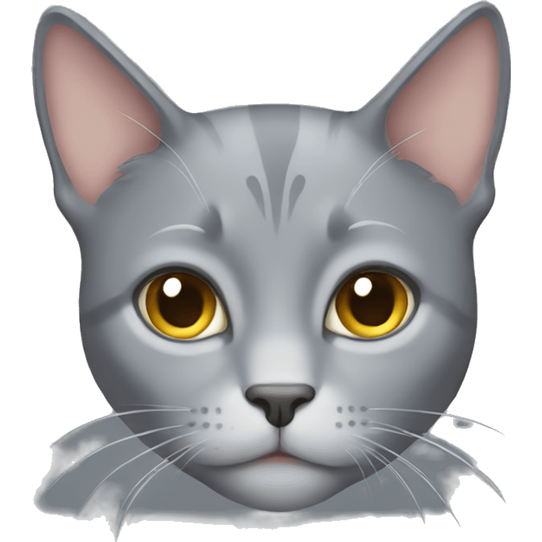 Gray cat emoji