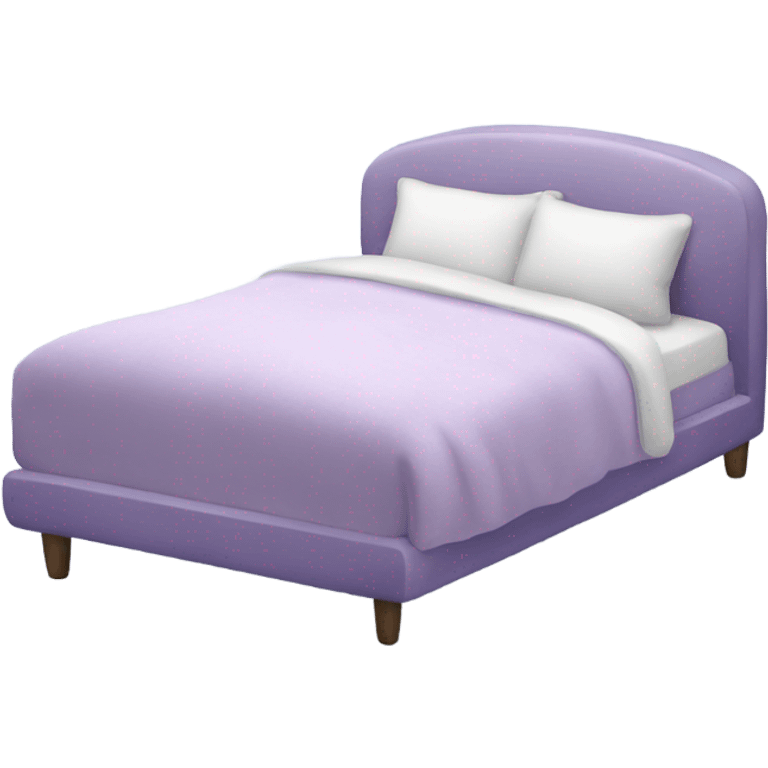 White and light purple cosy bed  emoji