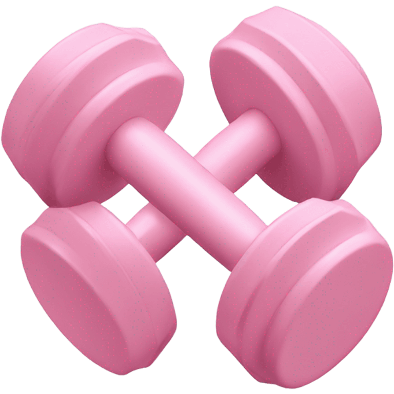 Two light Pastel pink dumbbells  emoji