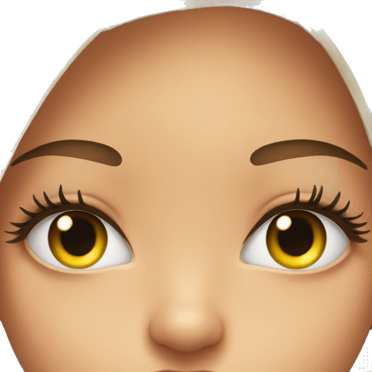 Eyelashes on girl emoji