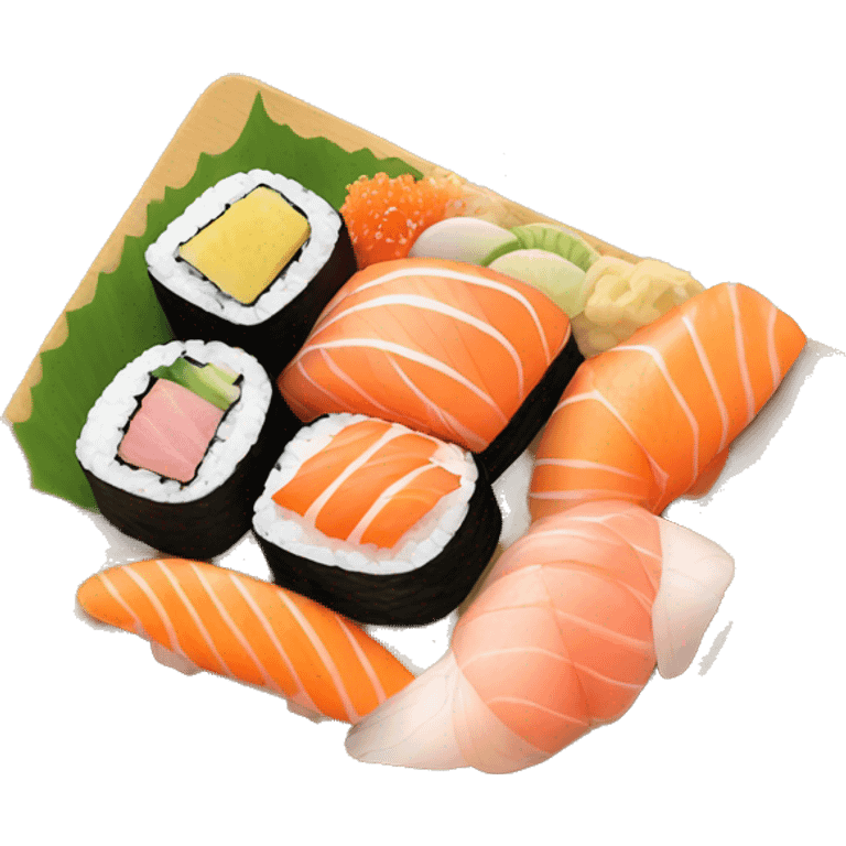 Sushi with a sashimi platter  emoji