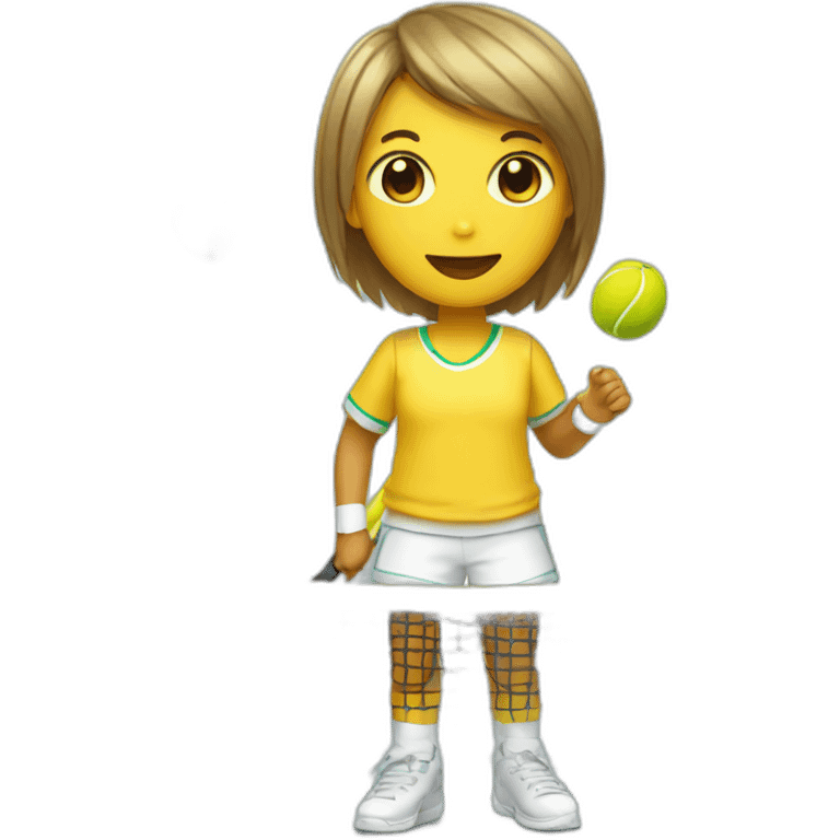 kawaii cute banana tennis player emoji