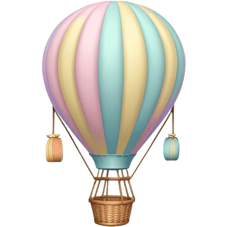 pastel hot air balloon  emoji