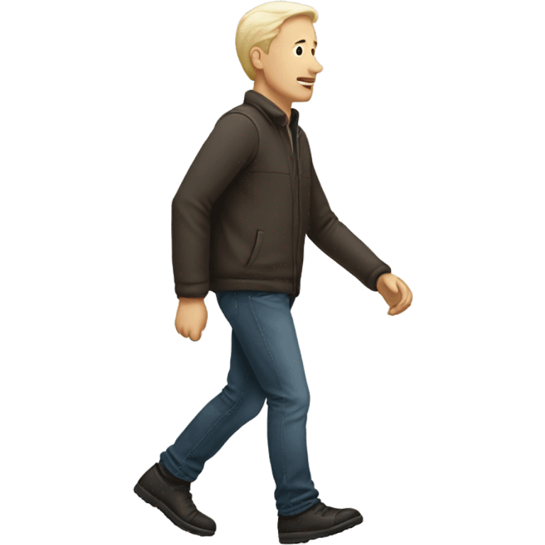 white skin man walking emoji