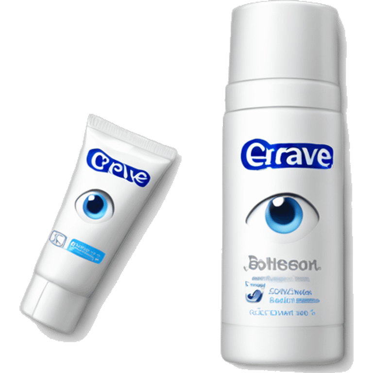 eye cream bottle with label cerave style  emoji