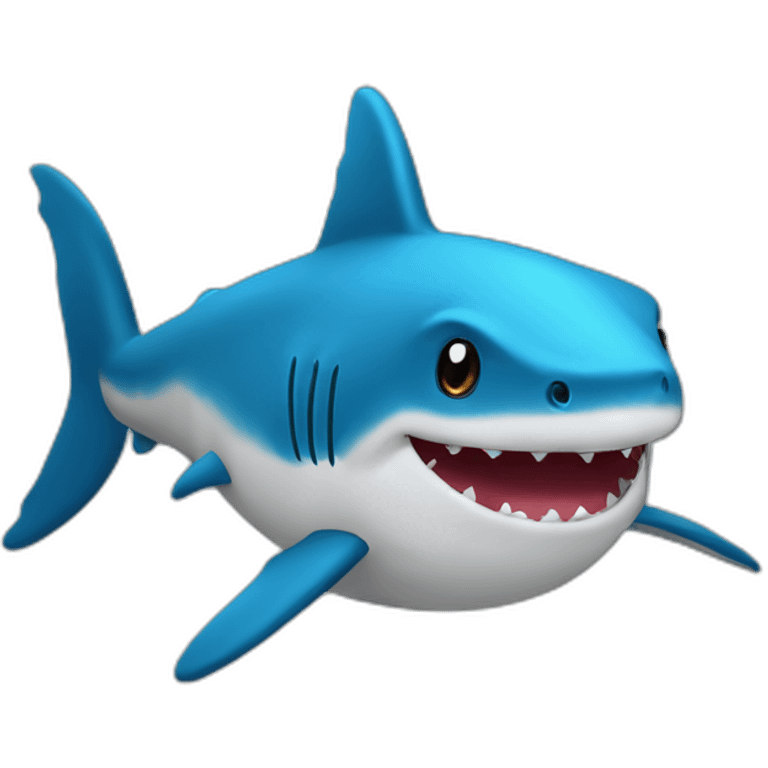 BLÅHAJ fluffy plush soft shark emoji