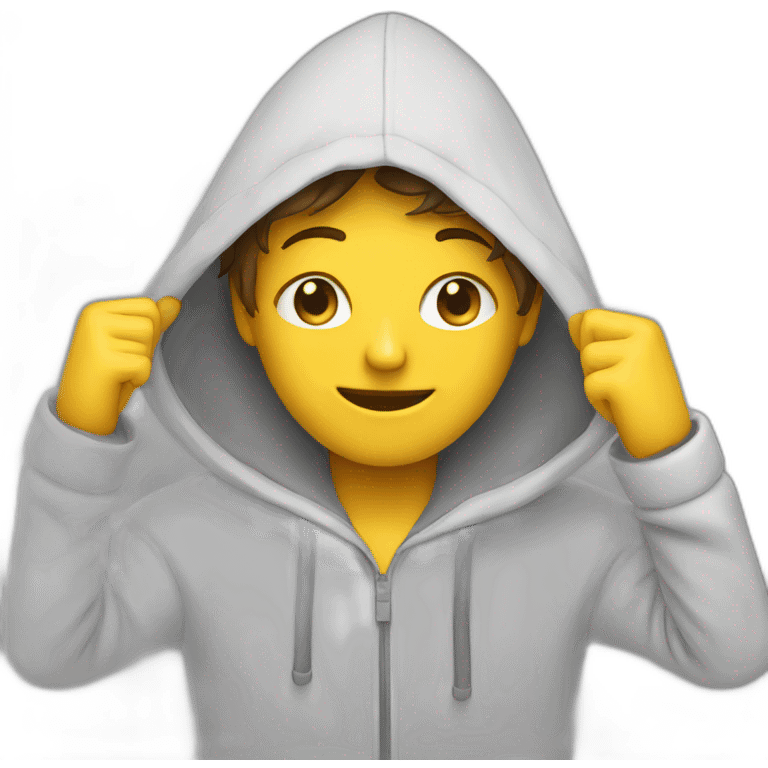 emoji  programmer with four hands in hoodie emoji