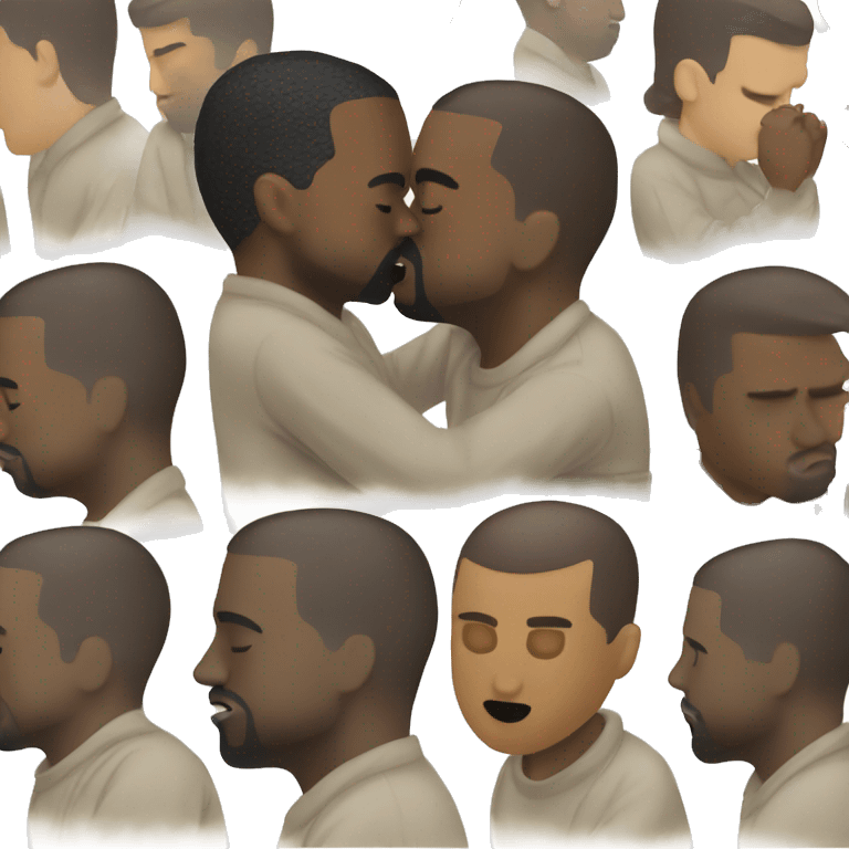 Kanye kissing Kanye emoji