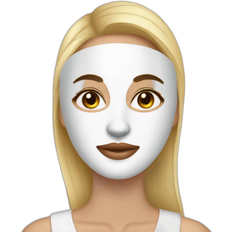 Woman with beauty face mask emoji